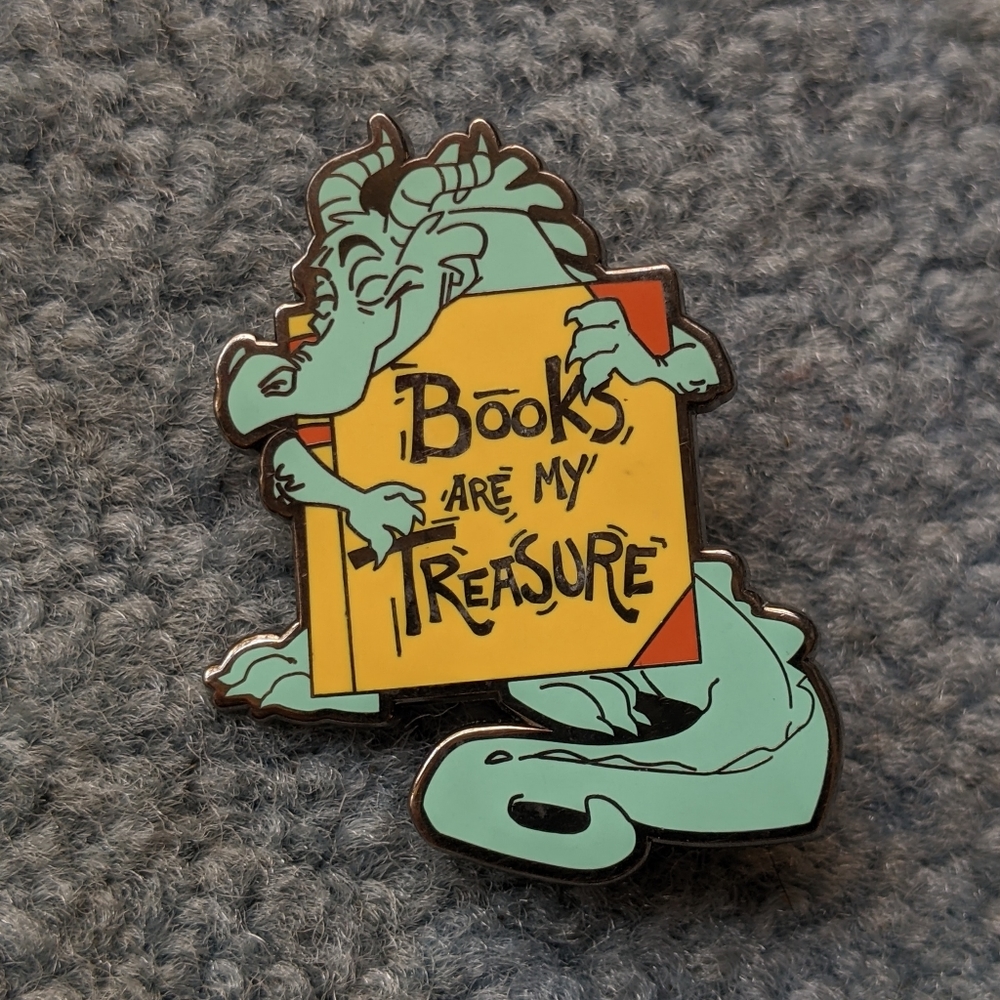 📚Books Are My Treasure Enamel Pin🐉
